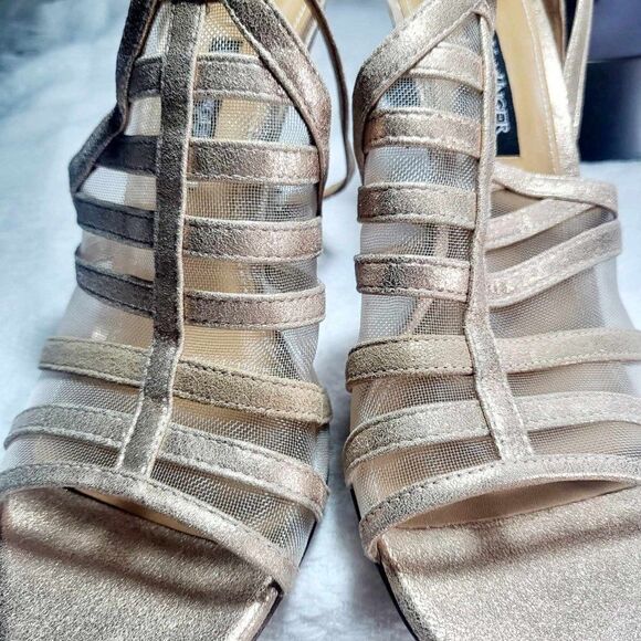 KAY UNGER GOLD HEEL SANDAL SIZE 8 Look like New. - Picture 1 of 12